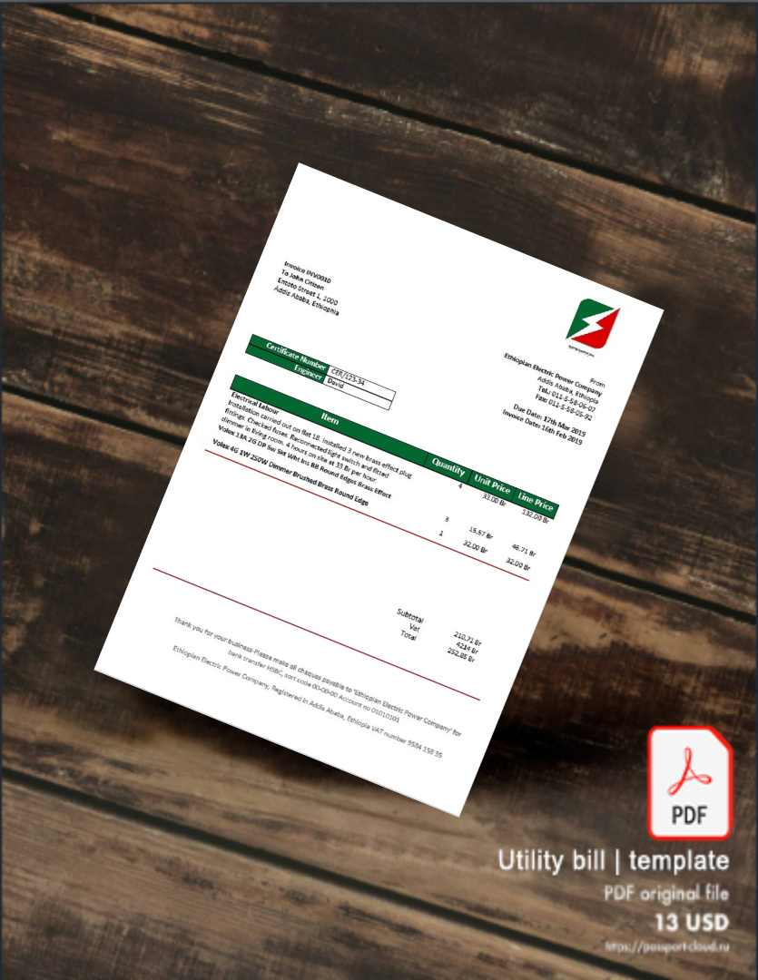 Utility bill | Albanian Power | Albania